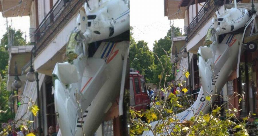 Έπεσε πριν λίγο αεροπλάνο πάνω σε σπίτι στις Σέρρες – Όλες οι λεπτομέρειες