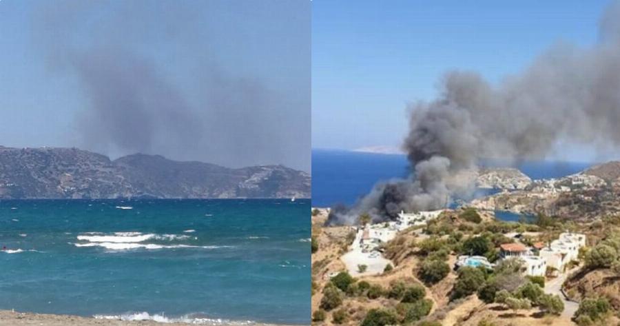 Φωτιά Ηράκλειο: Φωτιά τώρα στην Αγία Πελαγία Ηρακλείου – Κοντά σε σπίτια και ξενοδοχεία οι φλόγες