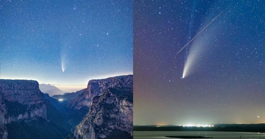 Κωνσταντίνος Εμμανουηλίδης: Ο φωτογράφος απαθανάτισε τον κομήτη Neowise – H φωτογραφία επιλέχθηκε από τη NASA