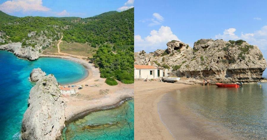 Βάζεις 20 ευρώ βενζίνη, οδηγείς 65 λεπτά και φτάνεις σε μια δωρεάν παραλία με κρυστάλλινα νέρα που περιτριγυρίζεται από πεύκα