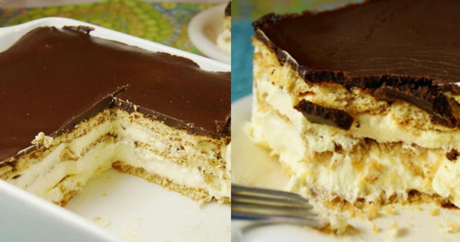 Μπισκοτογλυκό: Η απόλυτη καλοκαιρινή συνταγή με πτιμπερ και κρέμα σοκολάτα