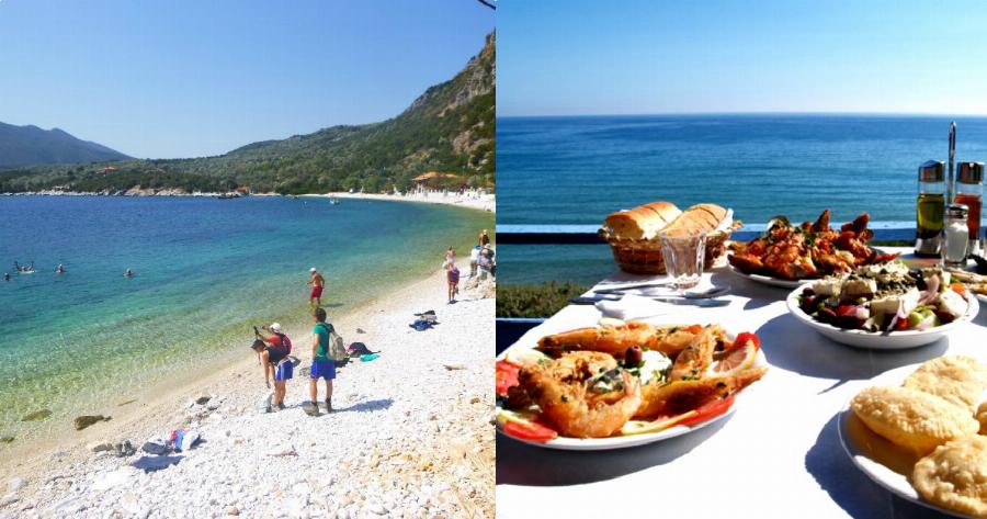 2μιση μήνες ακόμα καλοκαίρι, τα πιο καθαρά νερά στην Ελλάδα, γυρνάς τις παραλίες με τα πόδια και τρως φθηνό, καλό φαγητό