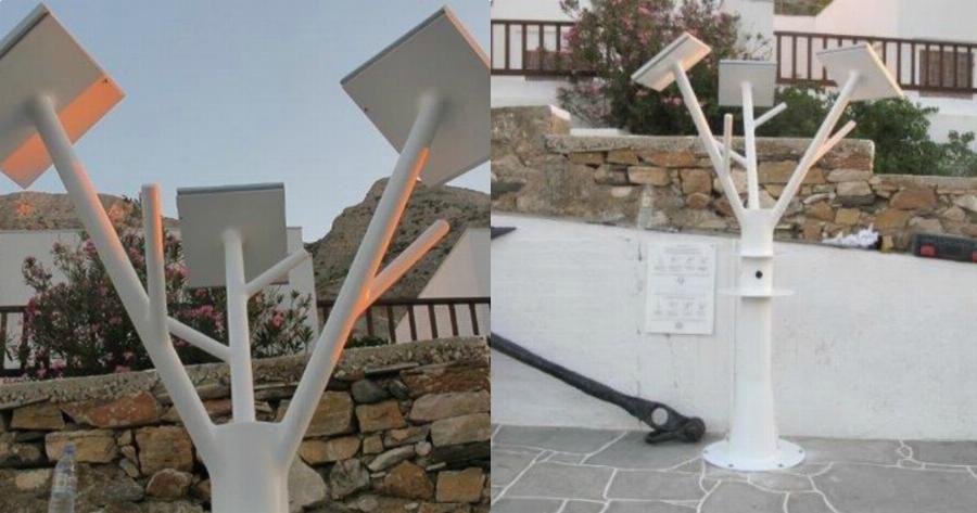 Σίφνος λιμάνι: Εκεί που φορτίζουν κινητά και τάμπλετ από ένα ηλιακό δέντρο στο λιμάνι – Πολλά μπράβο