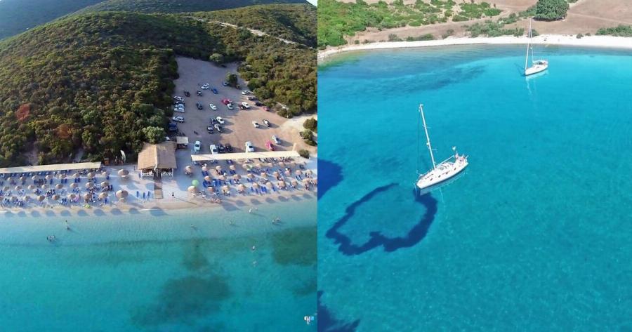 Είναι στην Αιτωλοακαρνανία, πας με αυτοκίνητο, είναι γεμάτη βότσαλο, και κοντράρει τη Λευκάδα