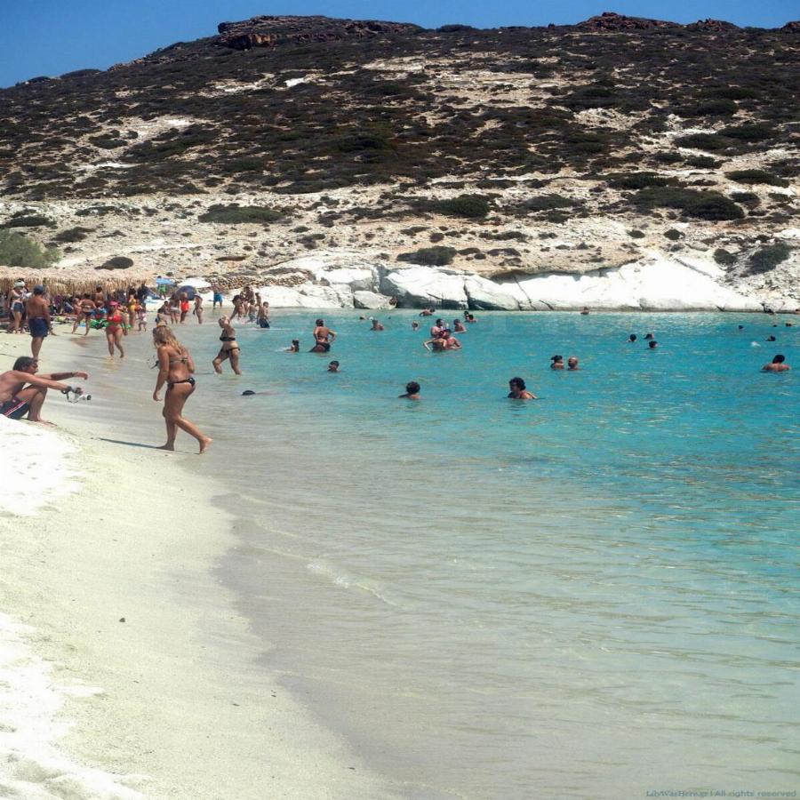 Παραλία με λευκή χοντρή άμμο σαν της  Καραϊβικής, φυσική σκιά και φθηνές ταβέρνες για ψαράκι