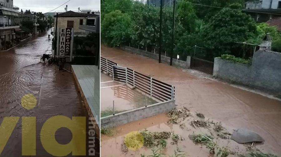 Κακοκαιρία Θάλεια τραγωδία: Τρομερές πλημμύρες με 2 νεκρούς στην Εύβοια