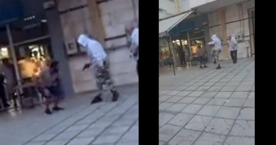 Θεσσαλονίκη πυροβολισμός: Ο δράστης απειλεί το θύμα του έχοντας το πιστόλι στο χέρι (Βίντεο)