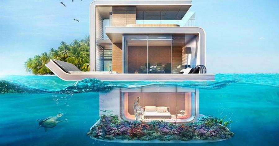 Πλωτή βίλα: Απόλυτη χλιδή, μπαίνει στο νερό, την μεταφέρεις όπου θες, και έχει μαγικές υποβρύχιες κρεβατοκάμαρες