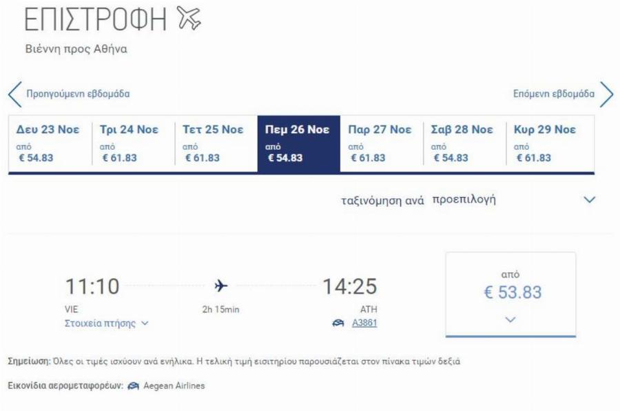 Aegean Airlines νέα προσφορά, για 4 προορισμούς του εξωτερικού με σούπερ έκπτωση 30%