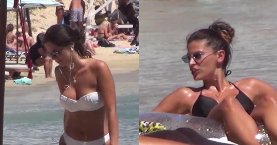 Ψαρρού Μύκονος: Η Χριστίνα Μπόμπα και η αδερφή της βάλανε φωτιά στην παραλία με την εμφάνισή τους