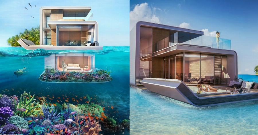 Πλωτή βίλα: Απόλυτη χλιδή, μπαίνει στο νερό, την μεταφέρεις όπου θες, και έχει μαγικές υποβρύχιες κρεβατοκάμαρες