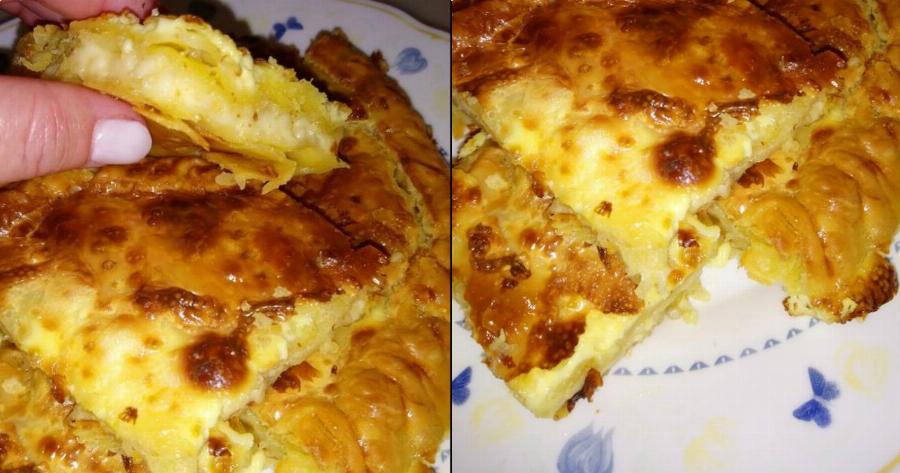 Κασερόπιτα με κρέμα γάλακτος: Οικονομική συνταγή με σφολιάτα και κρέμα γάλακτος