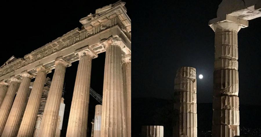 Ακρόπολη: Αλλάζει ο φωτισμός της – Μαγικές εικόνες από την πρώτη πρόβα