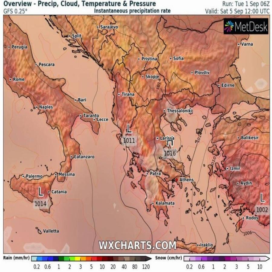 Πρόγνωση καιρού Σεπτεμβρίου: Ο καιρός αναλυτικά μέχρι 15 Σεπτεμβρίου