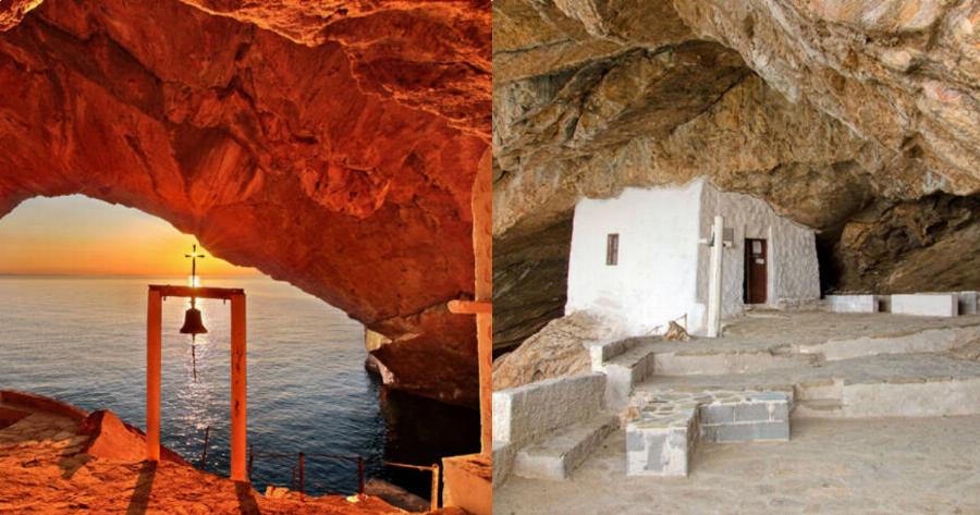 Εκκλησάκι στη Σύρο: Το εντυπωσιακό εκκλησάκι στη Σύρο «σφηνωμένο» ανάμεσα σε βράχους