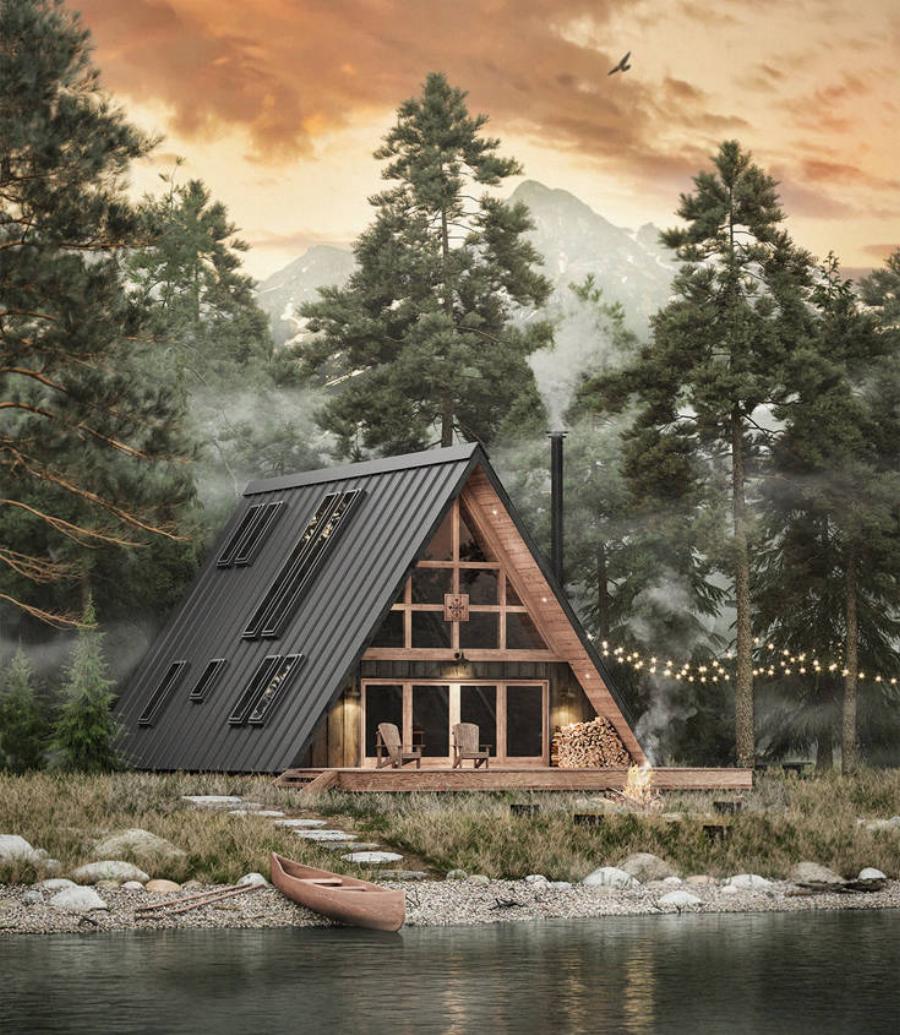 Είναι 146τμ, στο φέρνουν πακεταρισμένο σε κούτες με οδηγίες και εργαλεία και το χτίζεις μόνος σου σε λίγες ώρες