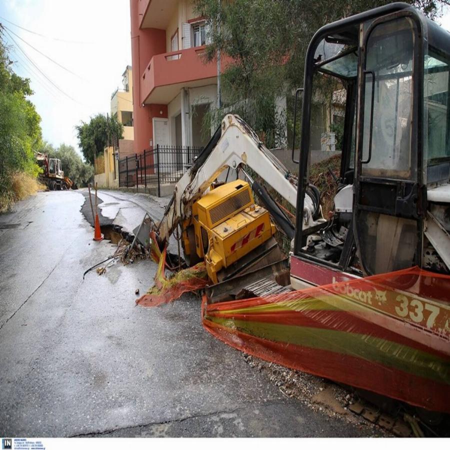 Κακοκαιρία Ηράκλειο: Εικόνες καταστροφής στην Κρήτη – Οι δρόμοι έχουν γίνει ποτάμια