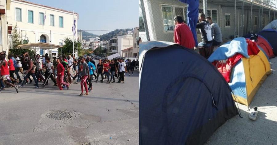 Μετανάστες στη Σάμο: Τους έπιασαν να γλύφουν τρόφιμα και να τα βάζουν πάλι πίσω (βίντεο)