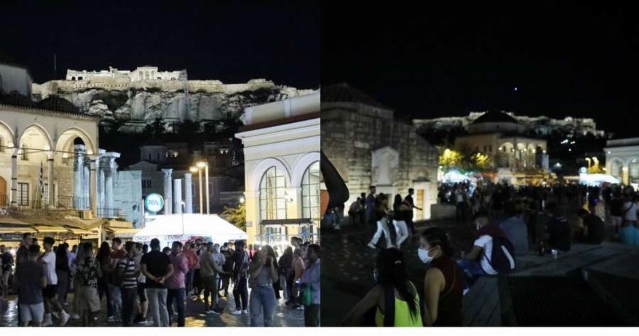 Γεμάτες πλατείες: Συνωστισμός σε Άγιο Παντελεήμονα, Βικτώρια, Μοναστηράκι – Ανησυχία έχει προκληθεί στους ειδικούς (βίντεο)