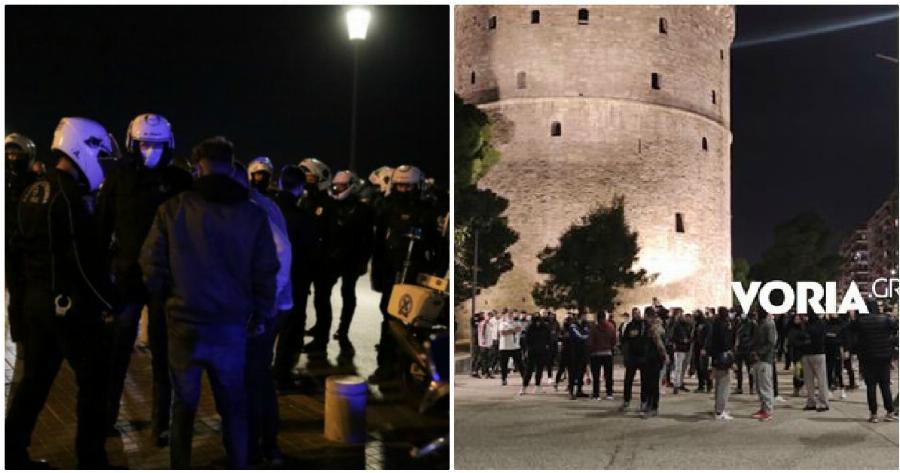 Θεσσαλονίκη: Επεισόδια έλαβαν χώρα χθες βράδυ στην πόλη ανάμεσα στα ΜΑΤ και διαδηλωτές κατά του κορονοϊού