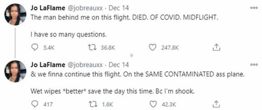 United Airlines: Πανικός σε πτήση της αεροπορικής εταιρίας – Πέθανε επιβάτης θετικός στον κορονοϊό