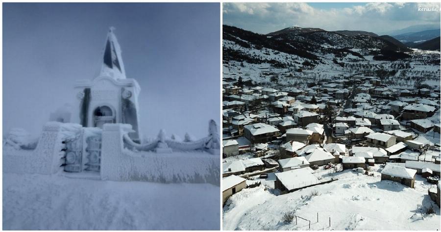 Καϊμακτσαλάν: Ντύθηκε στα λευκά το εκκλησάκι του Προφήτη Ηλία στην κορυφή του βουνού – Πανέμορφη εικόνα