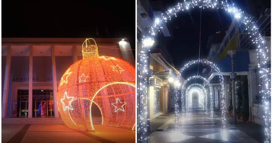 Λαμία: Φόρεσε τα γιορτινά της όλη η πόλη – Εντυπωσιακές οι φωτογραφίες από το στολισμό