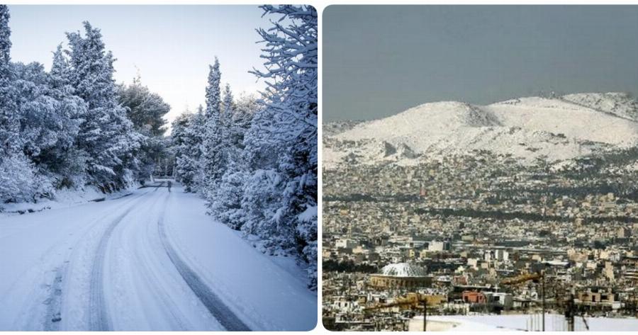 Κακοκαιρία Λέανδρος: Σε εξέλιξη το τρίτο κύμα κακοκαιρίας – Χιόνια στα βόρεια προάστεια της Αττικής