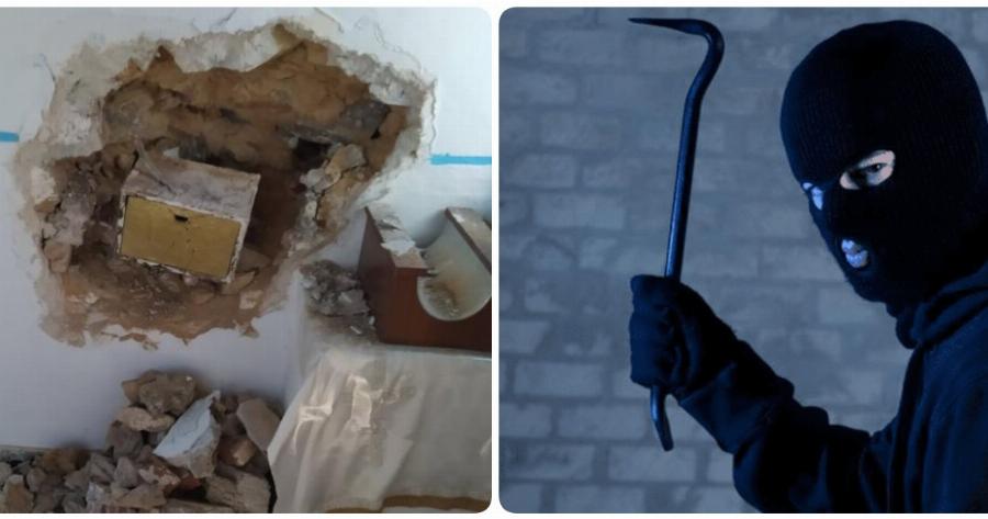 Λέσβος: Δράστες έσκαψαν τον τοίχο εκκλησίας για να κλέψουν το παγκάρι!