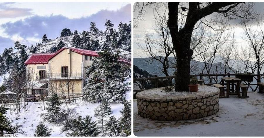 Πάρνηθα: Ντυμένο στα λευκά το καταφύγιο Μπάφι – Έπεσαν τα πρώτα χιόνια – Δείτε το βίντεο