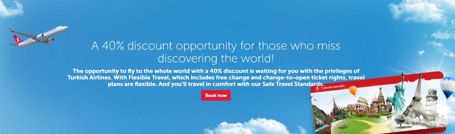 Turkish Airlines: Η αεροπορική εταιρία προσφέρει εισιτήρια για ταξίδια με έκπτωση 40%!