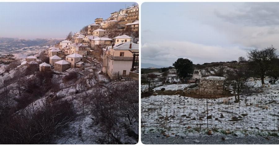 Χιόνια στην Ελλάδα: Έπεσαν τα πρώτα χιόνια σε Νάξο, Φλώρινα και Λάρισα – Δείτε φωτογραφίες
