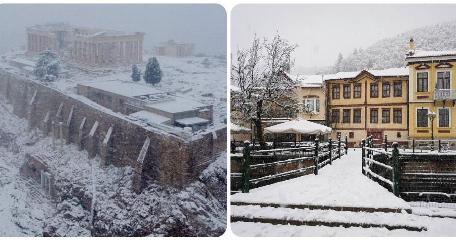 Κακοκαιρία «Μήδεια»: Χιόνια σε όλη τη χώρα – Σε ποια περιοχή ο υδράργυρος έδειξε -20°C