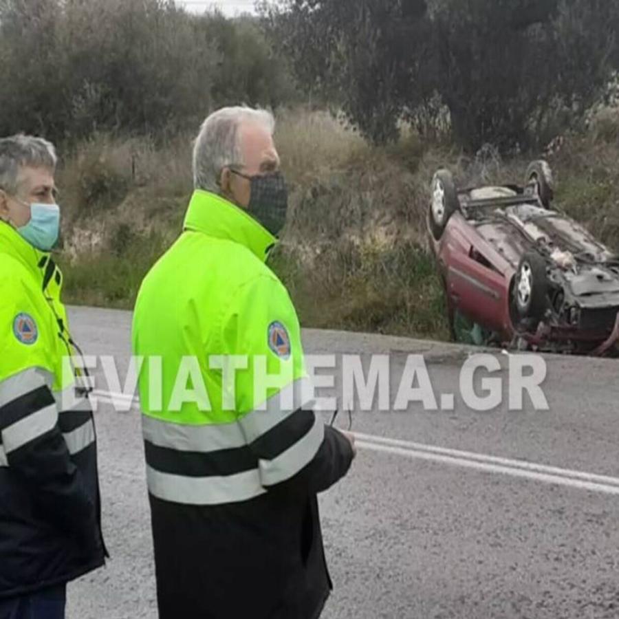 Ερέτρια: Σοκαριστικό τροχαίο ατύχημα για 20χρονο άνδρα –  Γλίτωσε από θαύμα