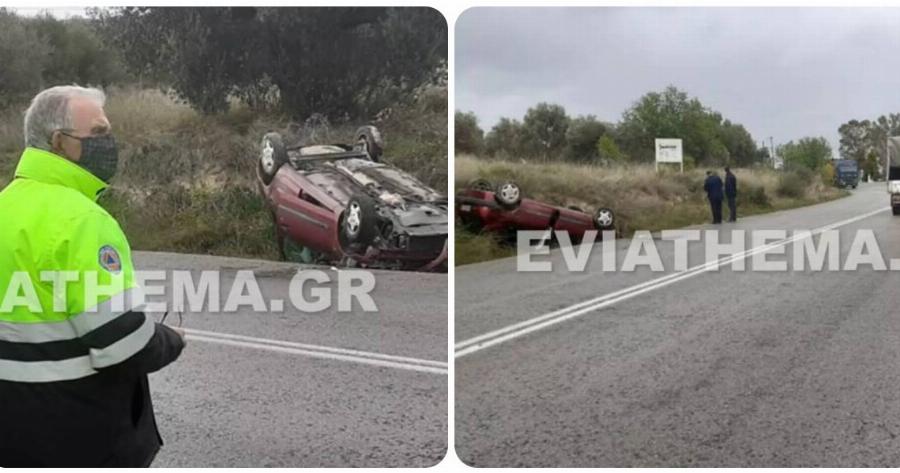 Ερέτρια: Σοκαριστικό τροχαίο ατύχημα για 20χρονο άνδρα –  Γλίτωσε από θαύμα