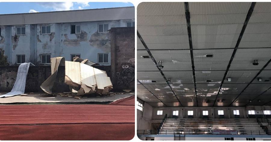 Γρεβενά: Σοκ με ανεμοστρόβιλο που χτύπησε την πόλη – Ξηλώθηκε η στέγη από το κολυμβητήριο