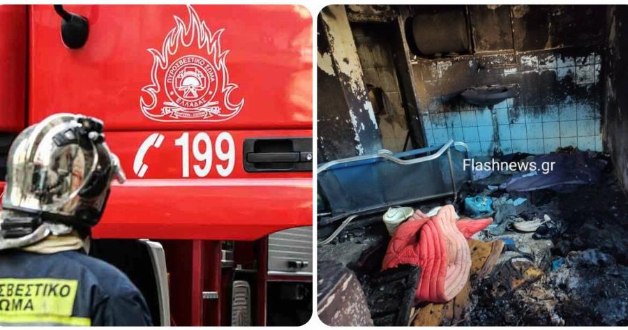 Σοκ στα Χανιά: Από θαύμα σώθηκαν τρεις άνθρωποι από φωτιά που ξέσπασε σε σπίτι