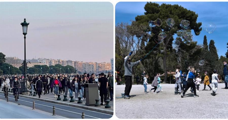 Θεσσαλονίκη σοκ: Τεράστιος συνωστισμός χθες βράδυ στη Μητροπόλεως – Χαμός στην παραλία το απόγευμα