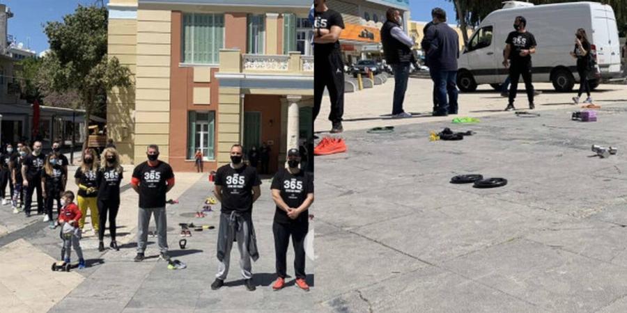 Ηράκλειο Κρήτης: Συμβολική διαμαρτυρία  με push ups στην πλατεία Ελευθερείας