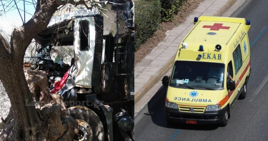 Σοκ στη Φωκίδα: 31χρονος καρφώθηκε με το φορτηγό πάνω σε ελιά – Τραυματίστηκε θανάσιμα