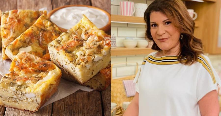 Ζαμπονοτυρόπιτα χωρίς φύλλο: Λαχταριστή και έτοιμη σε 10 λεπτά με το μυστικό της Αργυρώς Μπαρμπαρίγου
