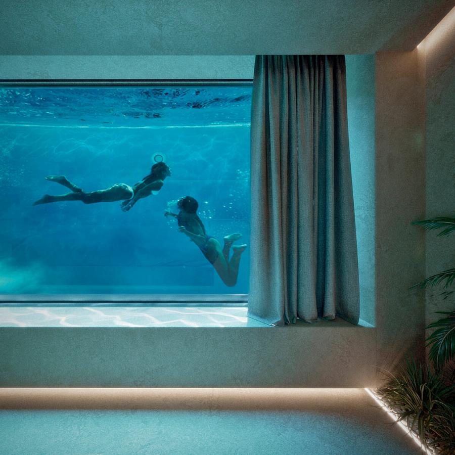 Σπίτι στην Κηφισιά: Ένα παλάτι με υποβρύχια πισίνα μέσα στην κρεβατοκάμαρα