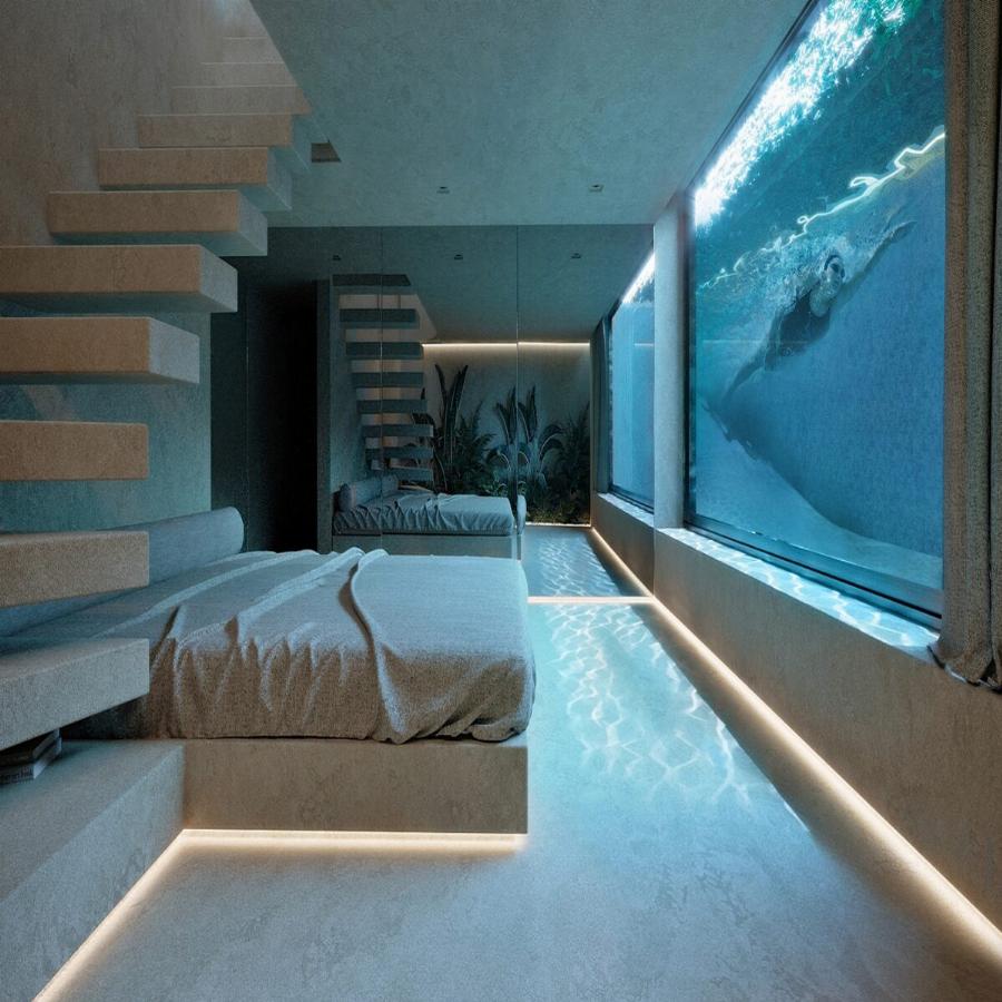 Σπίτι στην Κηφισιά: Ένα παλάτι με υποβρύχια πισίνα μέσα στην κρεβατοκάμαρα
