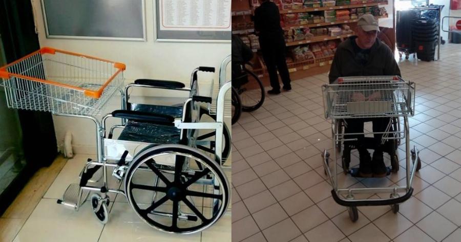 Σκλαβενίτης: Τοποθέτησαν ειδικά καρότσια για ΑμεΑ για να μην δυσκολεύονται στις αγορές τους