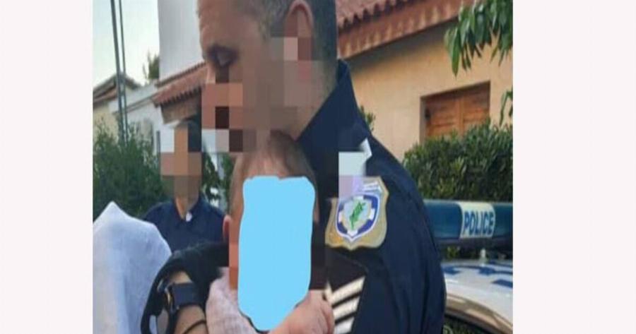 Γλυκά Νερά: Η συγκινητική ιστορία πίσω από τη φωτογραφία του αστυνομικού με το μωρό