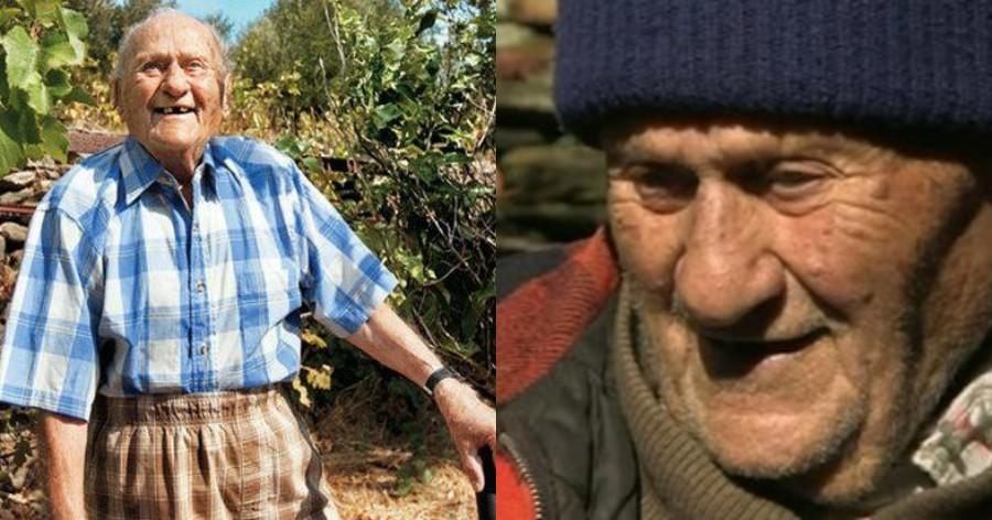 Οι γιατροί του έδιναν 9 μήνες και του πρότειναν χημειοθεραπείες. Πήγε στην Ικαρία και έζησε μέχρι τα 102