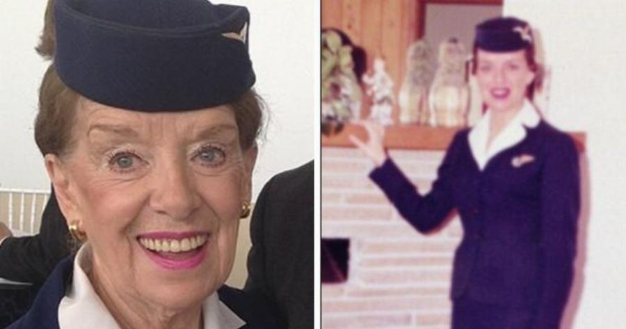 Η γλυκιά 84χρονη αεροσυνοδός που δεν θέλει με τίποτα να συνταξιοδοτηθεί