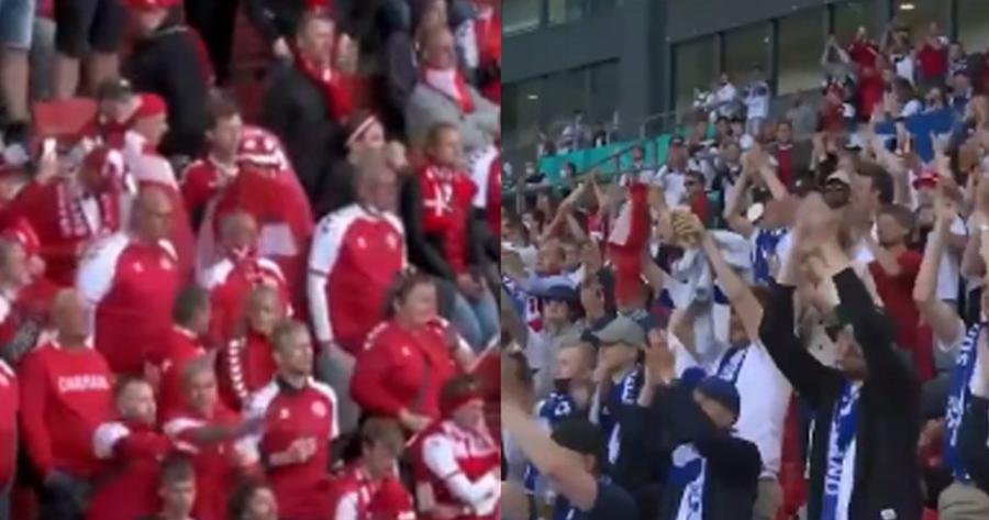 Συγκινητικό βίντεο: Οι Φινλανδοί φώναζαν «Κρίστιαν», οι Δανοί απαντούσαν «Έρικσεν»