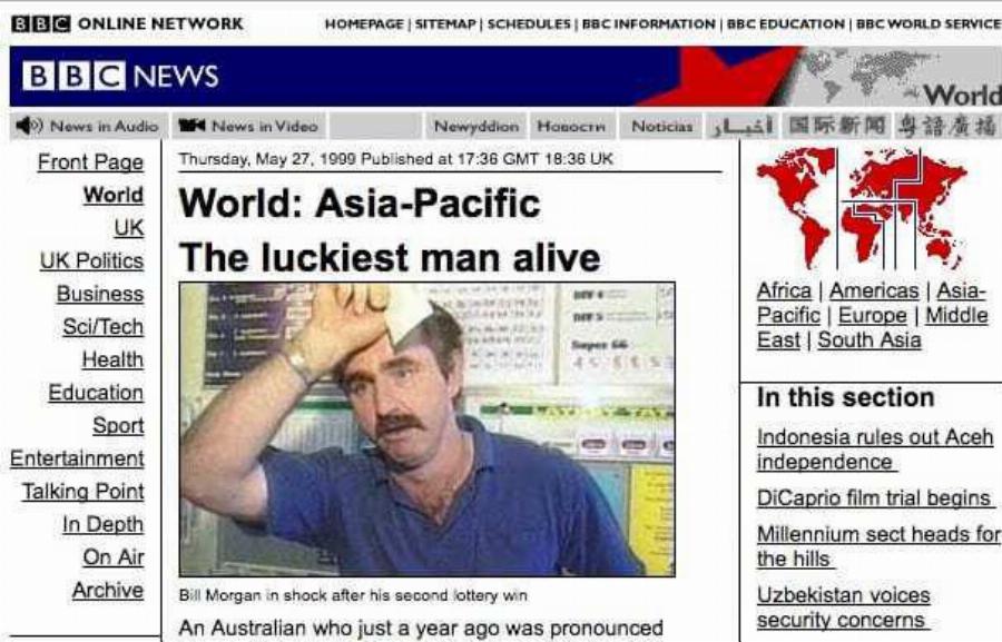 Ο πιο τυχερός άνθρωπος: Η αληθινή ιστορία του 37χρονου που κέρδισε το λαχείο σε ζωντανή σύνδεση για 2η φορά