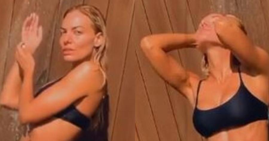 Το ωραιότερο κορμί της Ελλάδας: Ο χορός της Μαλέσκου στο ντουζ με μαύρο μπικίνι